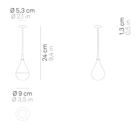 Zafferano Dondolina - Lampada da Tavolo Led Ricaricabile IP65, Senza Fili, Dimmer Touch - Design Italiano Colore Rosso