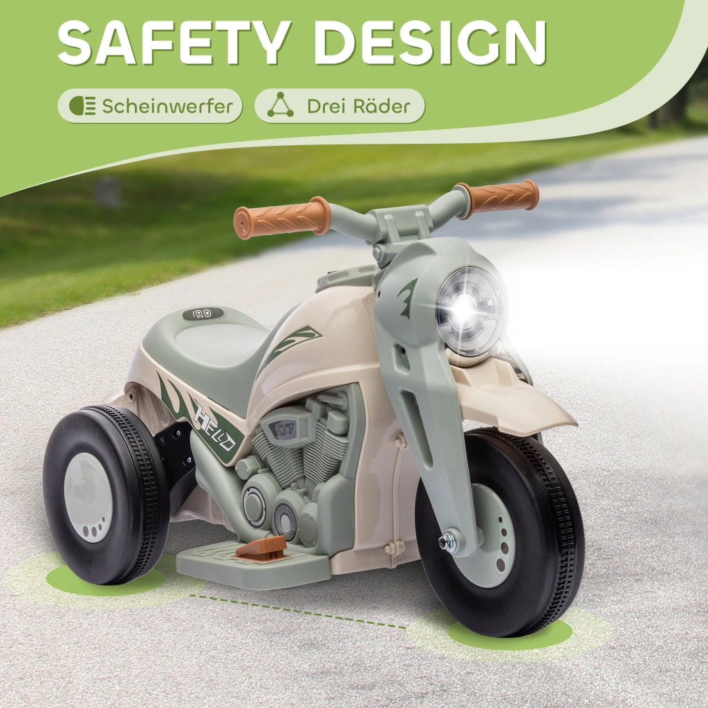 Motocicletta Elettrica per Bambini ¨C zephmum ¨C 6V con Musica e Bolle