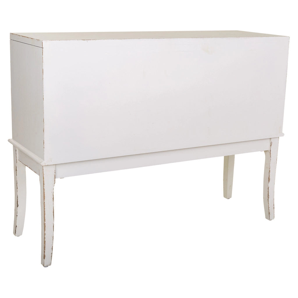 Mobile da ingresso in legno bianco 108x36x82h