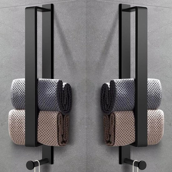 Maniglia per asciugamano da bagno in acciaio inossidabile senza forare, 43,5CM, maniglia per asciugamano da bagno con chiodi autoadesivi per la camera da bagno