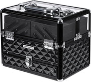 Organizzatore di cosmetici professionale - Scatola multifunzione in vetro acrilico - Cassetti pieghevoli XL - Nero - 30 cm Organizzatore di trucco