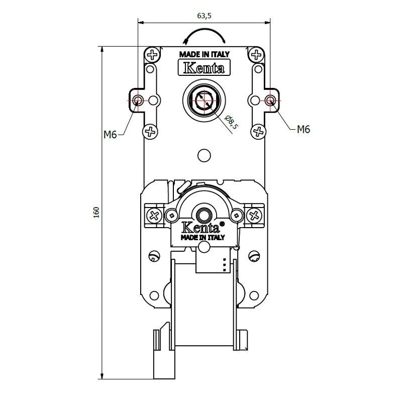 Ricambistufeapellet MOTORIDUTTORE KENTA STUFA PELLET K9117120 PACCO 40MM 3rpm