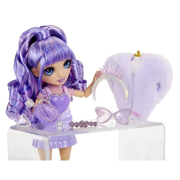 Bambola manichino di cristallo alto arcobaleno 27 cm - Viola