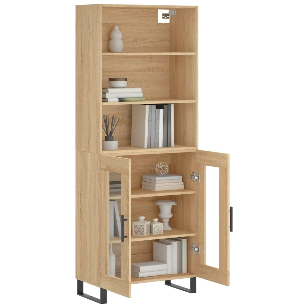 Credenza | Madia | Buffet da pranzo | Armadio da pranzo Rovere Sonoma 69,5x34x180 cm in Legno Multistrato