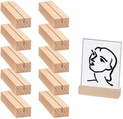 Supporto di Carta in Legno [Pacco da 10], Supporto di Carta, Fotografo, Supporto di Menu, Fotografo di Carta, per Matrimoni, Ristoranti, Feste, Decorazioni di Carta da Visita