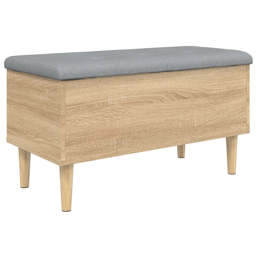 Panca Portaoggetti Rovere Sonoma 82x42x46 cm Legno Multistrato 835077