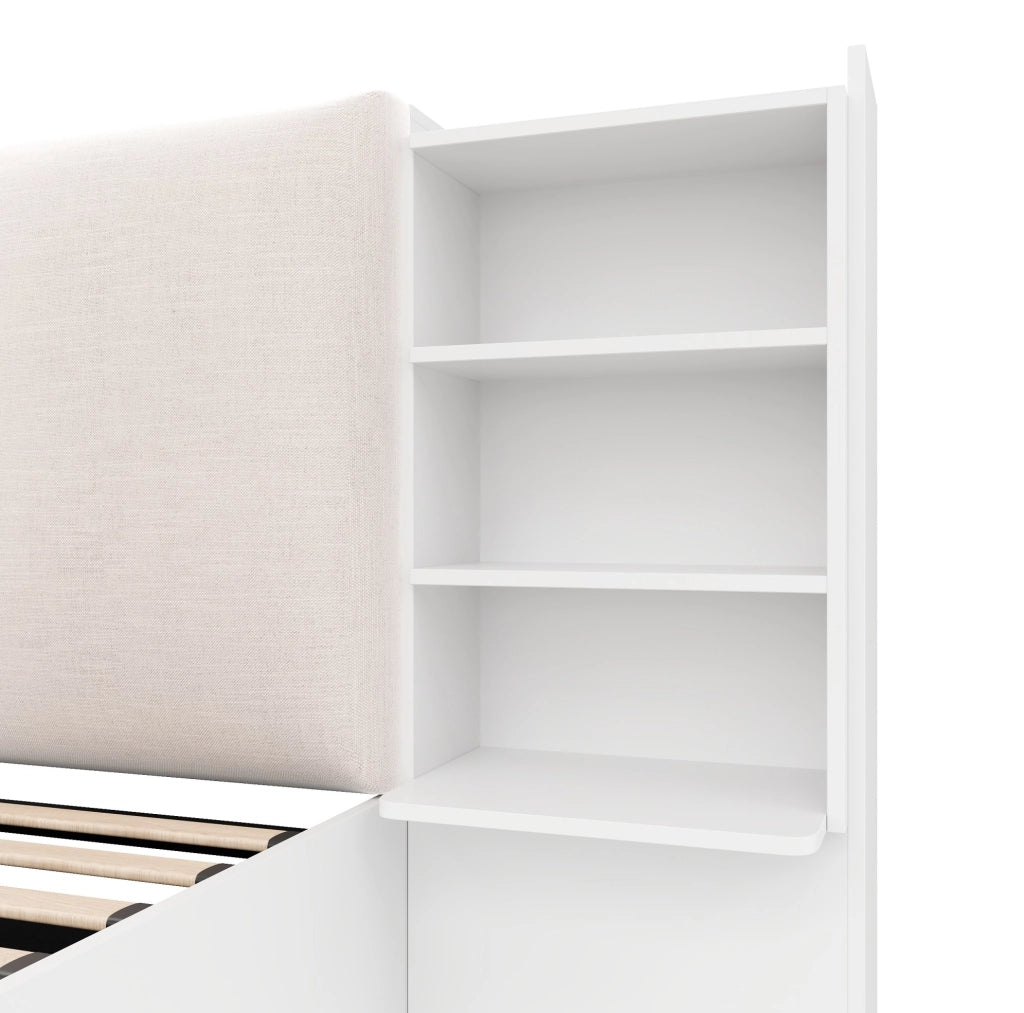 Letto matrimoniale 180x200 cm con LED e vano contenitore