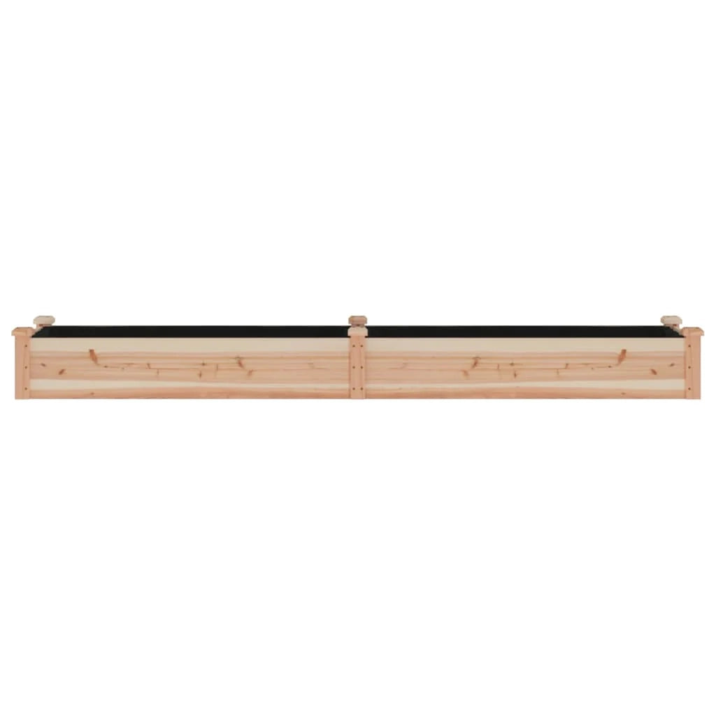 Fioriera rialzata per piante fiori patio giardino rivestimento 240 x 45 x 25 cm legno massello di abete marrone 02_0039843
