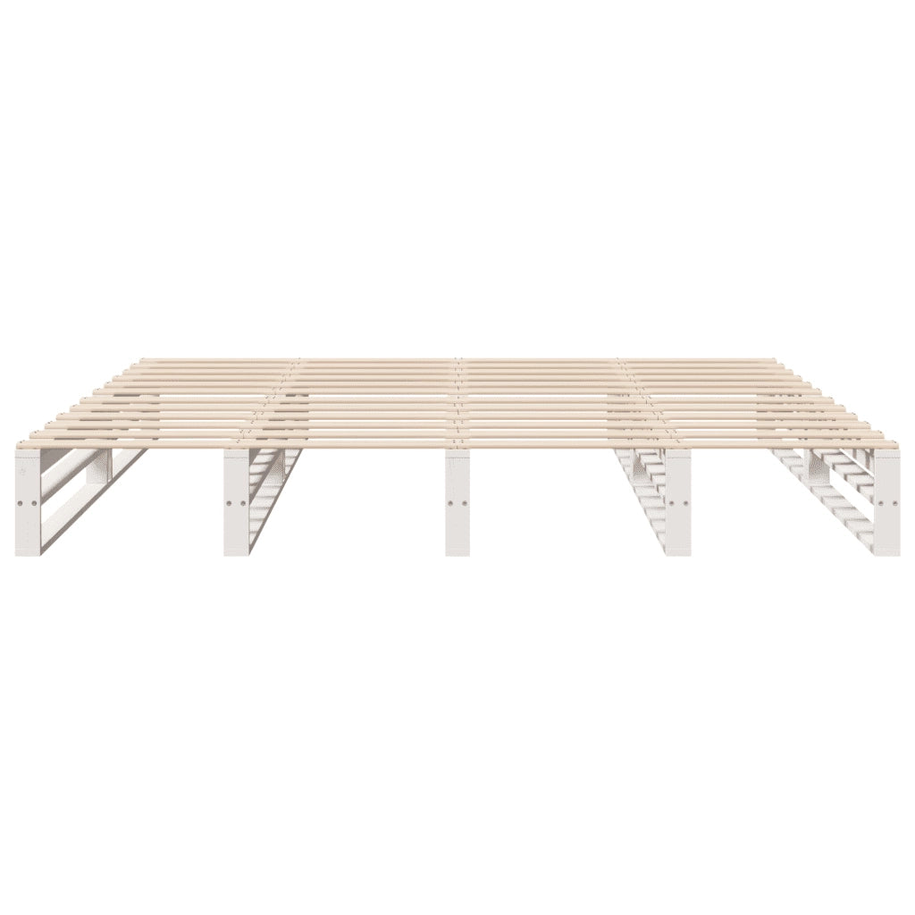 Giroletto con Testiera Bianco 180x200 cm Massello Pino 3306505