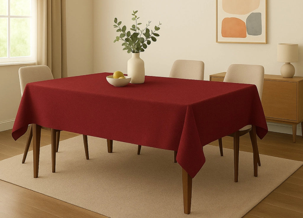 Tovaglia Cucina Soggiorno Antimacchia Idrorepellente Linen - 140x140cm - Bordeaux