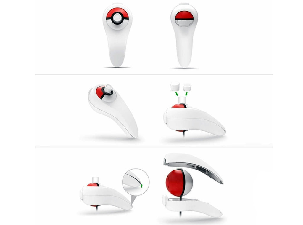 POKEMON Pokeball PLUS 4 in 1 Kit accessori Stand impugnatura Cavo Type-C Nintendo Switch