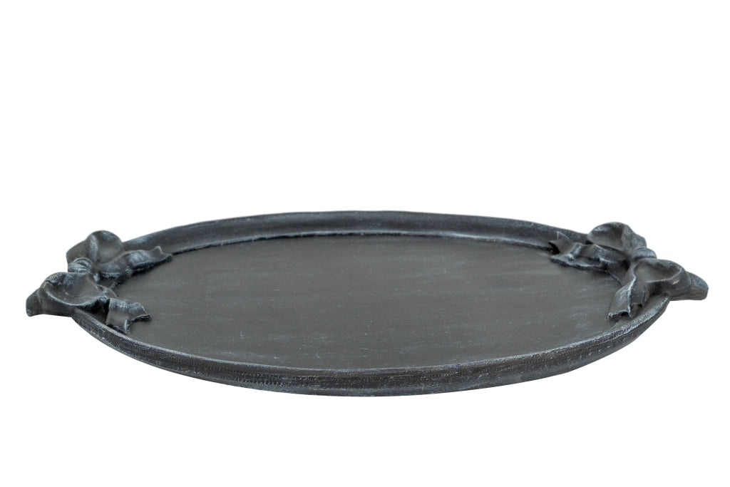 Biscottini Vassoio in legno finitura nera Made in Italy