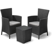 Keter SET BALCONY IOWA GRAFITE IN ECORATTAN CON TAVOLO B