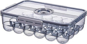 Contenitore trasparente per frigorifero con dial orario - Scatola di stoccaggio portatile per 24 uova - Cassa per uova sovrappostibile