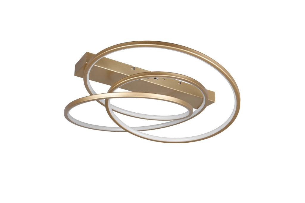 Plafoniera moderna ottone LED 34W dimmerabile Trio Darvin