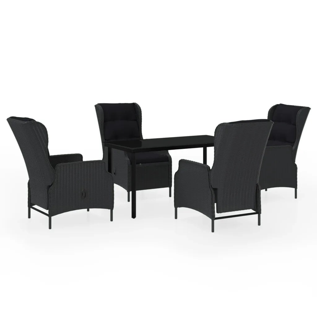Set Mobili da Pranzo per Giardino 5 pz Grigio Scuro cod mxl 41129