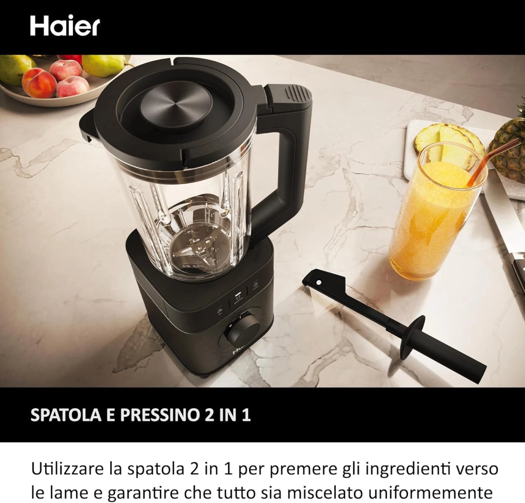 Frullatore I-Master Serie 5, Funzione Ice Crush, Smoothie, 5 velocità variabili, pulizia automatica, caraffa in vetro da 1,7 L, Personal Jug 0,6 1200 W [Nero]