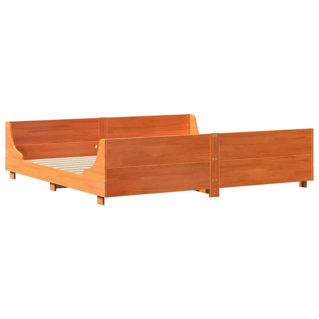 Letto senza Materasso Marrone Cera 180x200 cm in Legno di Pino 3302275