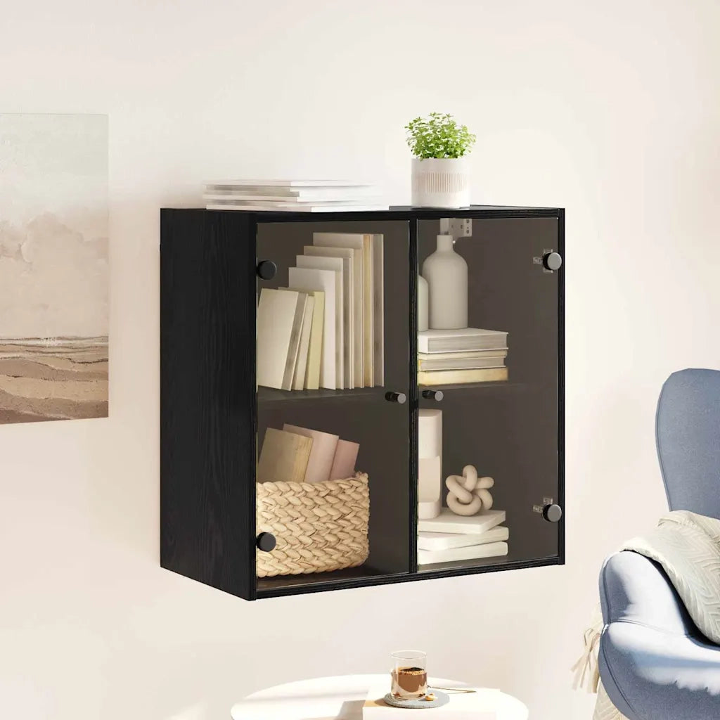 Armadietto a muro Rovere Nero 68 x 37 x 68,5 cm