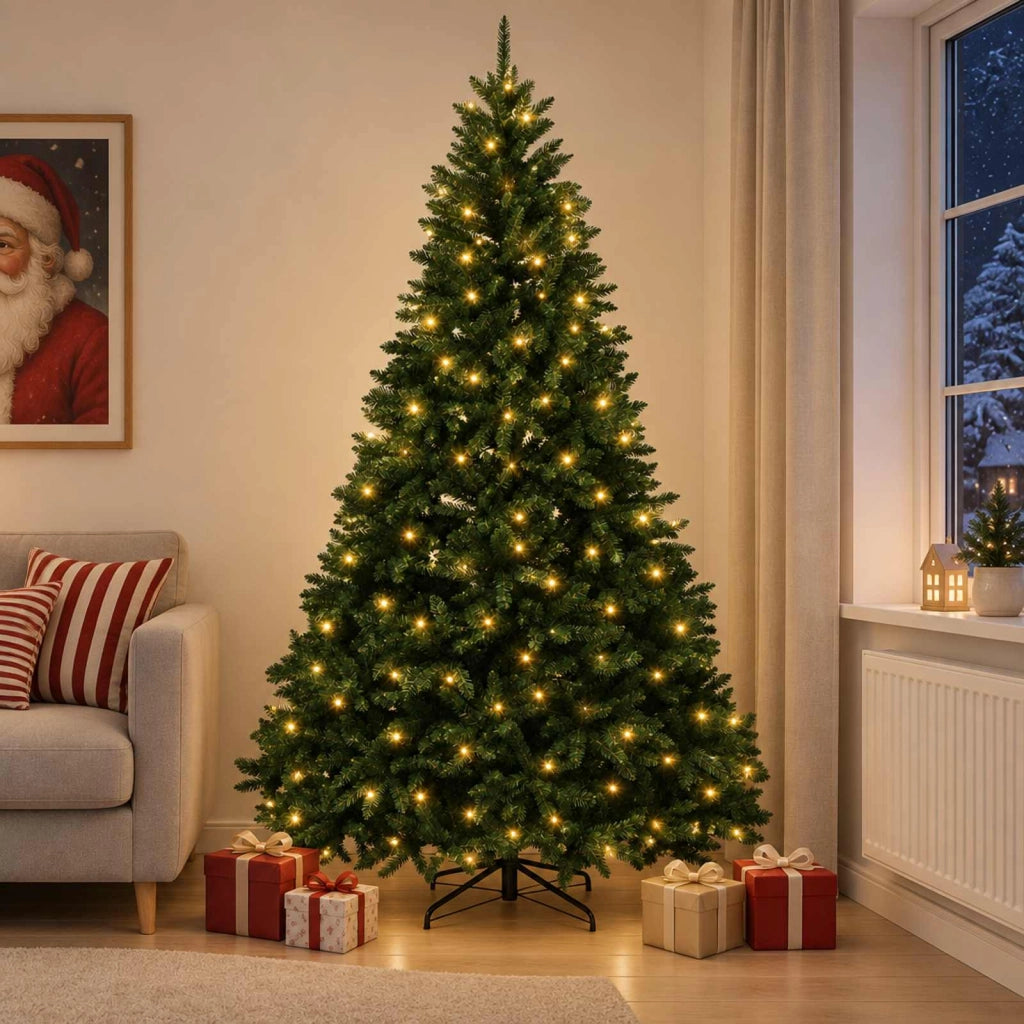 Albero di Natale Artificiale con Rami Pieghevoli 270 cm 600 LED 3467323