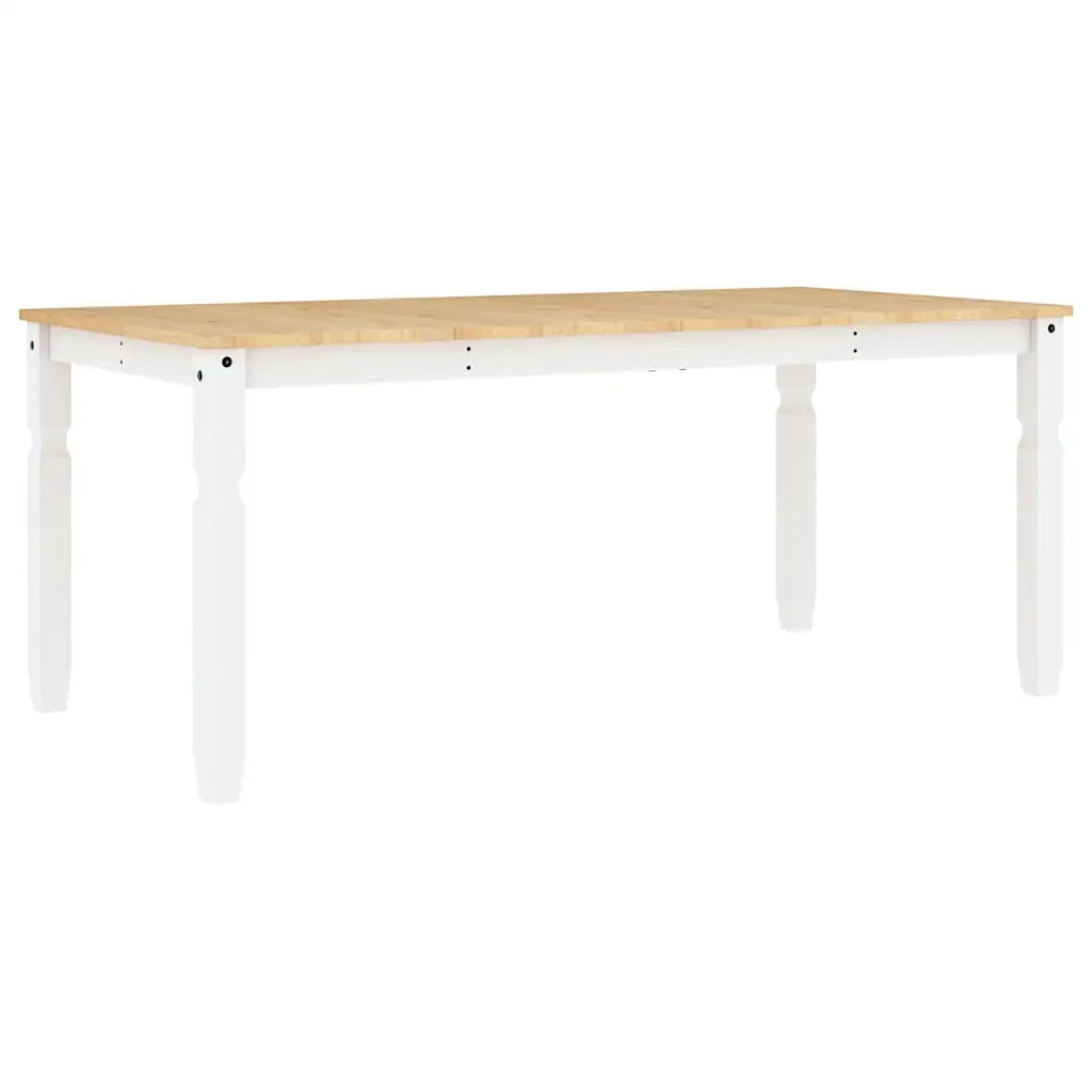 vidaXL Set da Pranzo 5 pz Panama Bianco in Legno Massello di Pino