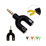 Trade Shop - Sdoppiatore Microfono Cuffia Headphone Splitter Jack 3.5 Mm Smatphone Pc -