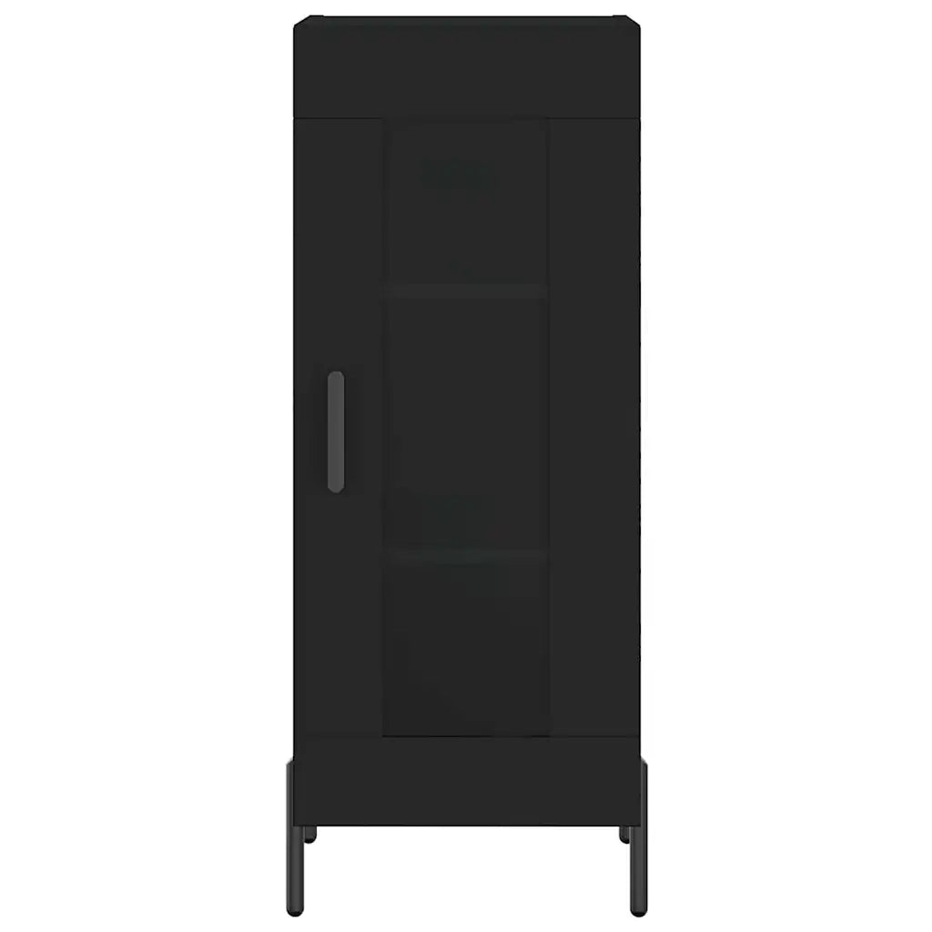Credenza | Madia | Buffet da pranzo | Armadio da pranzo Nero 34,5x34x90 cm in Legno Multistrato