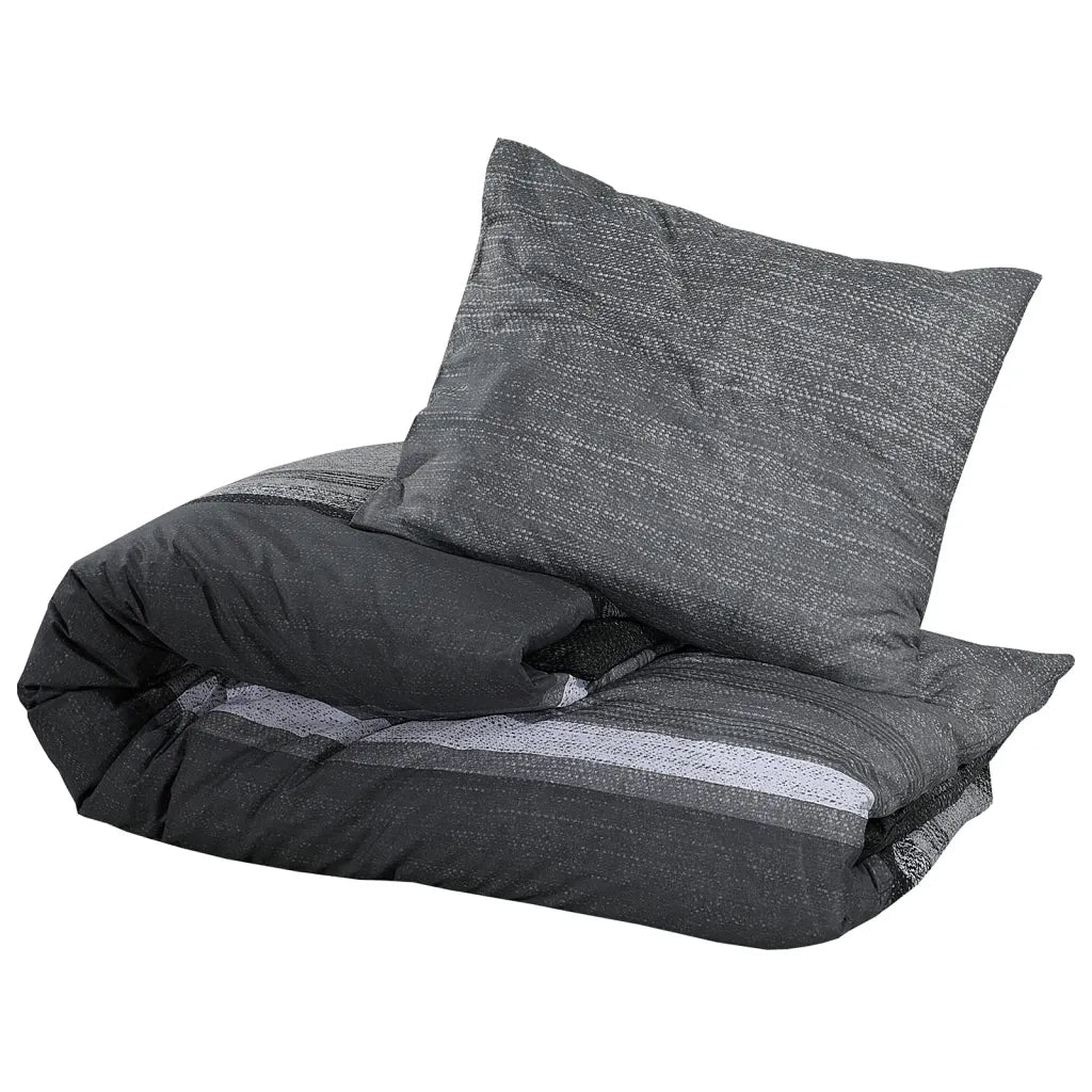 Set Copripiumino Grigio Scuro 200x200 cm in Cotone 136489