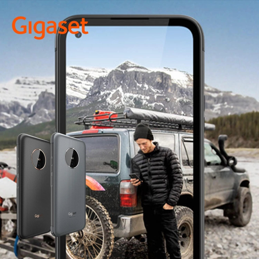 Gigaset GX6 Lo Smartphone Robusto 5G - Standard Militare Polvere e Impermeabilità IP68, Display FHD+ da 6,6", Gorilla Glass, 128GB+6GB RAM - 50MP, Ricarica Rapida, capacità di Android 14, Grigio
