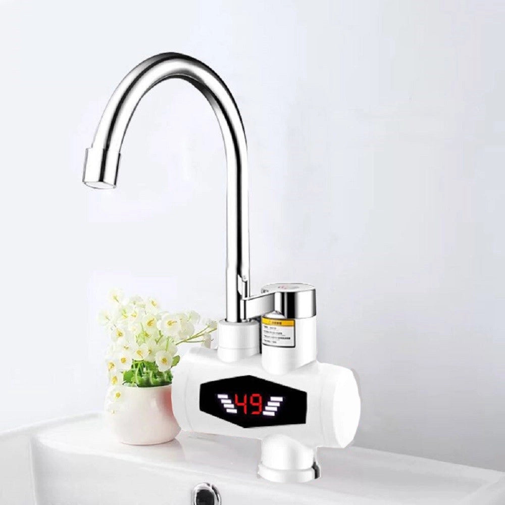 Trade Shop - Rubinetto Miscelatore Elettrico Spina Caldaia Acqua Calda Con Display Rx-007 -