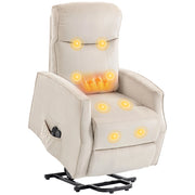 Poltrona Elettrica Alzapersona Poltrona Relax Massaggiante, Beige