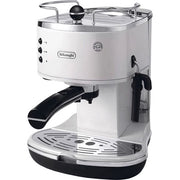 De’longhi icona - macchina da caffè manuale espresso e cappuccino, polvere e cialde ese, 1.4l, potenza 1100w, bianco (eco311.w) - 0132106080