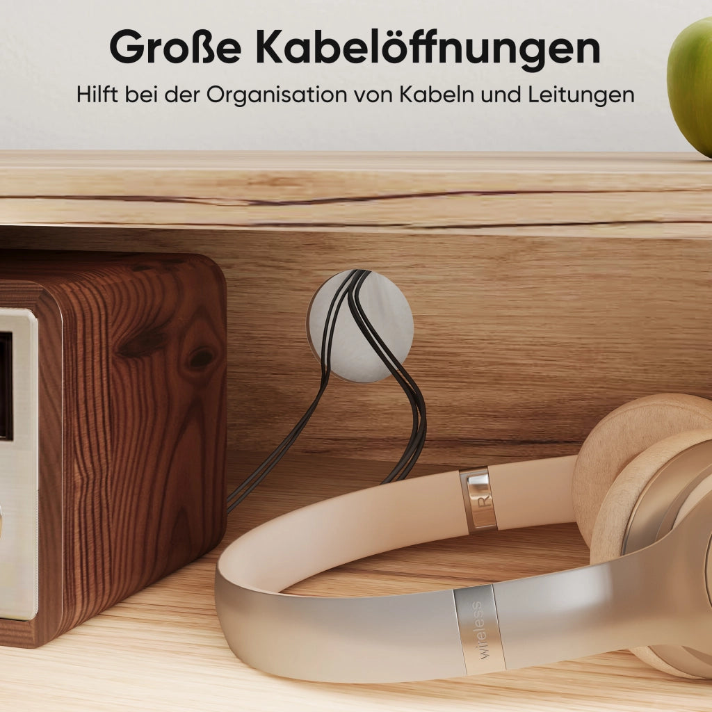 MOBILE TV Stile Mid-Century Farmhouse 110x40x48 cm Rovere