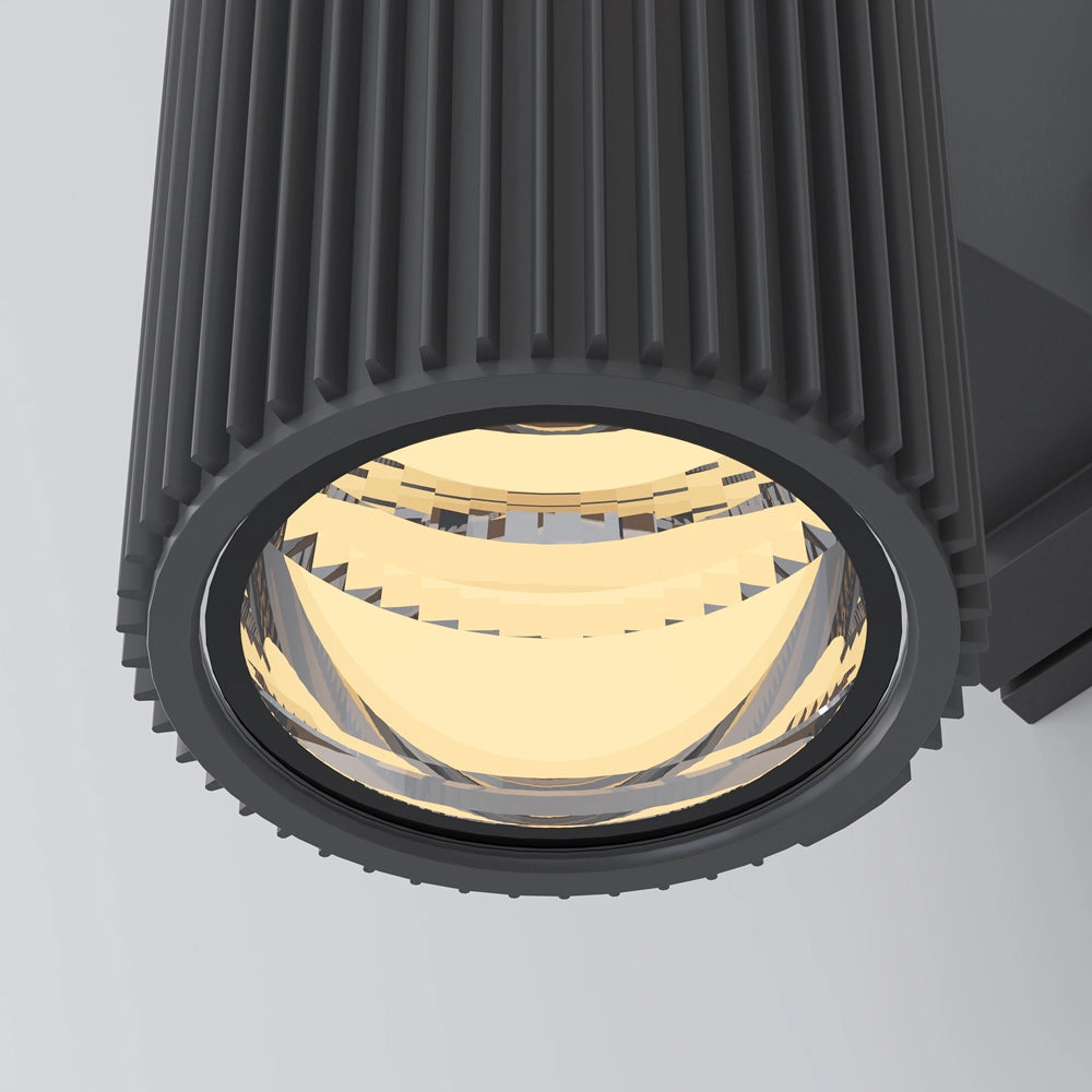 Lampada Da Parete Moderna Da Esterno Metallo Grigio Luce2E27 60W Ip54
