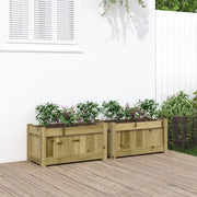Fioriere da Giardino 2 pz in Legno di Pino Impregnatocod mxl 84630