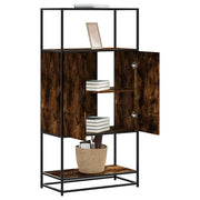 Credenza Rovere Fumo 68x35x139 cm Legno Multistrato Metallo 849041