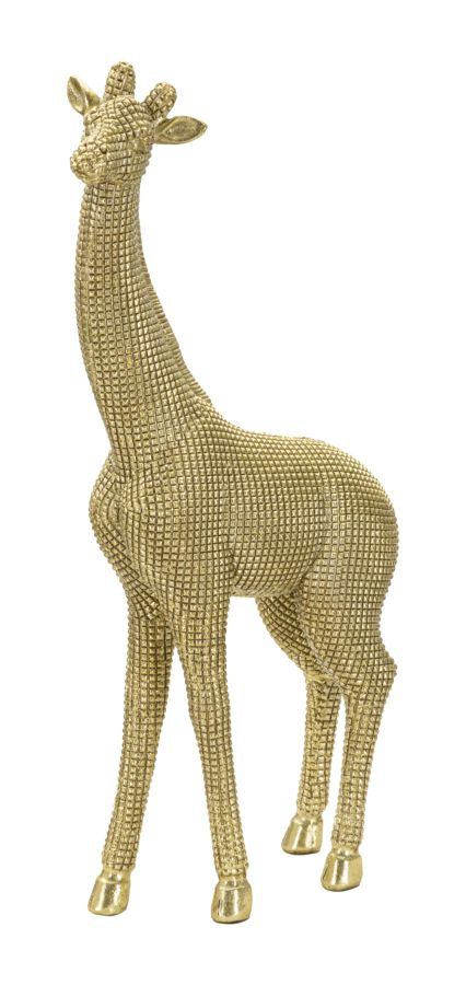 Statua Giraffa 19,8x8x40 cm  in Poliresina Oro
