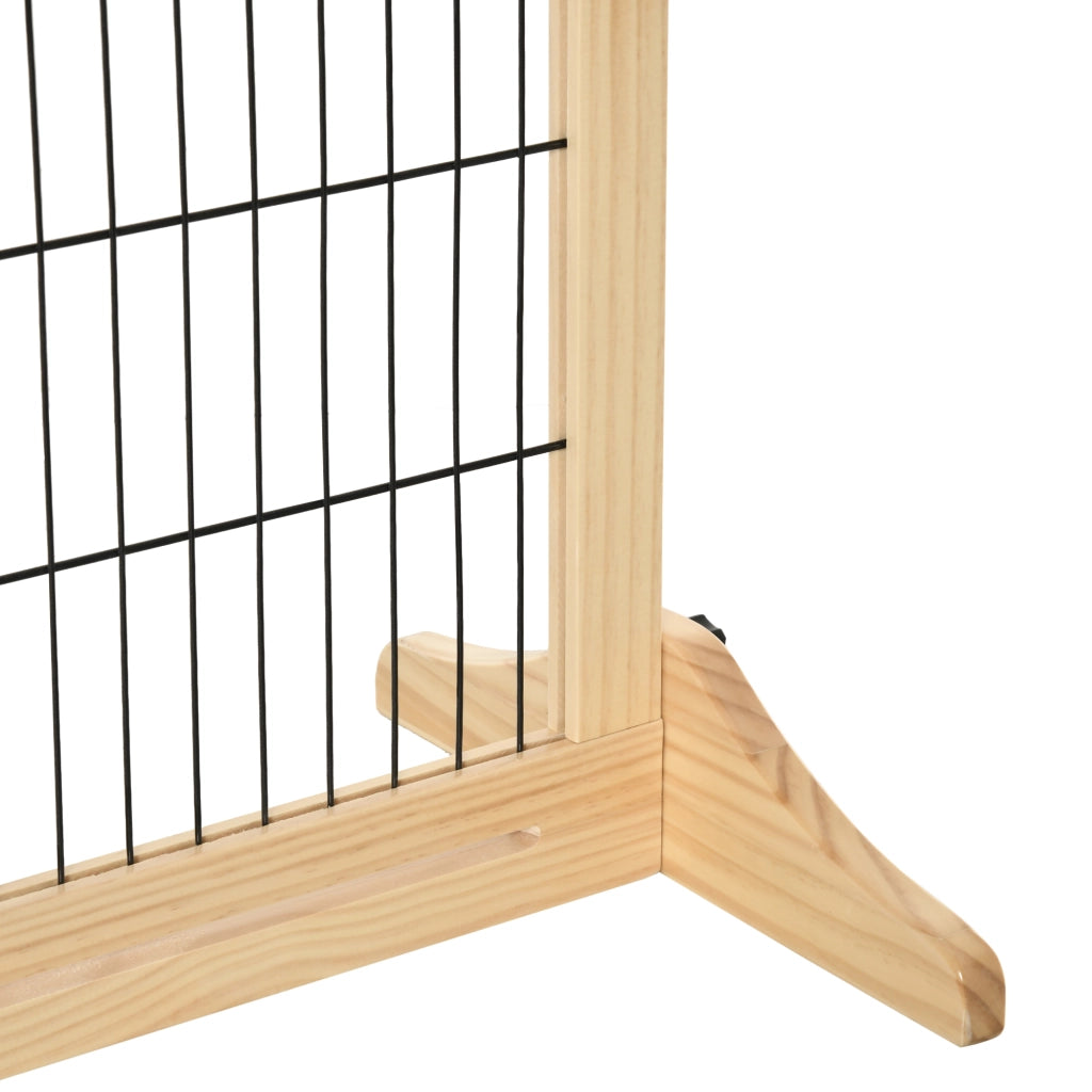 Cancellino per Cani in Legno e Acciaio ¨C Zephmum ¨C Legno 104-180x36x69 cm