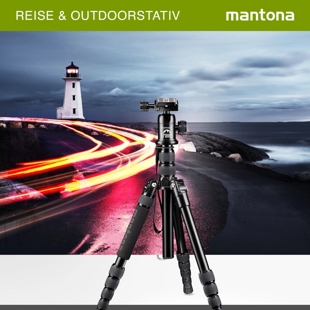 Mantona DSLM Travel treppiede da viaggio nero