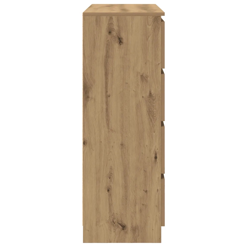 vidaXL Credenza Rovere Artigianale 100x35x99 cm in Legno Multistrato
