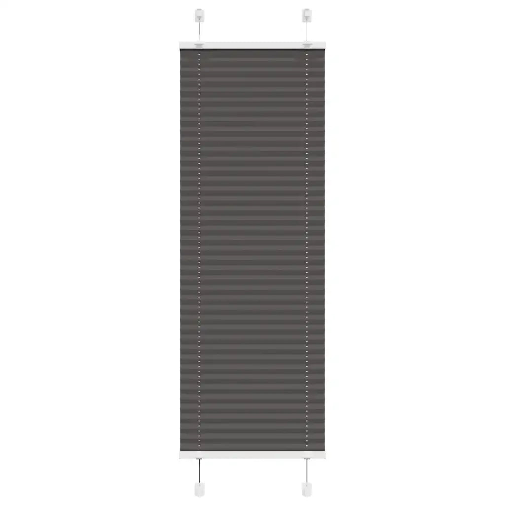 Tenda Plissettata Nera 45x150 cm Larghezza Tessuto 44,4 cm