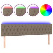 Testiera | Testata a LED Tortora 200x7x78/88 cm in Tessuto