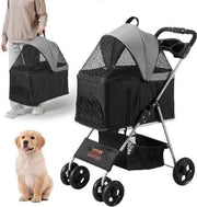 Buggia per animali domestici - Buggia per gatti pieghevole - Borsa portatile rimovibile - Carrello per cani - Carrello per animali domestici
