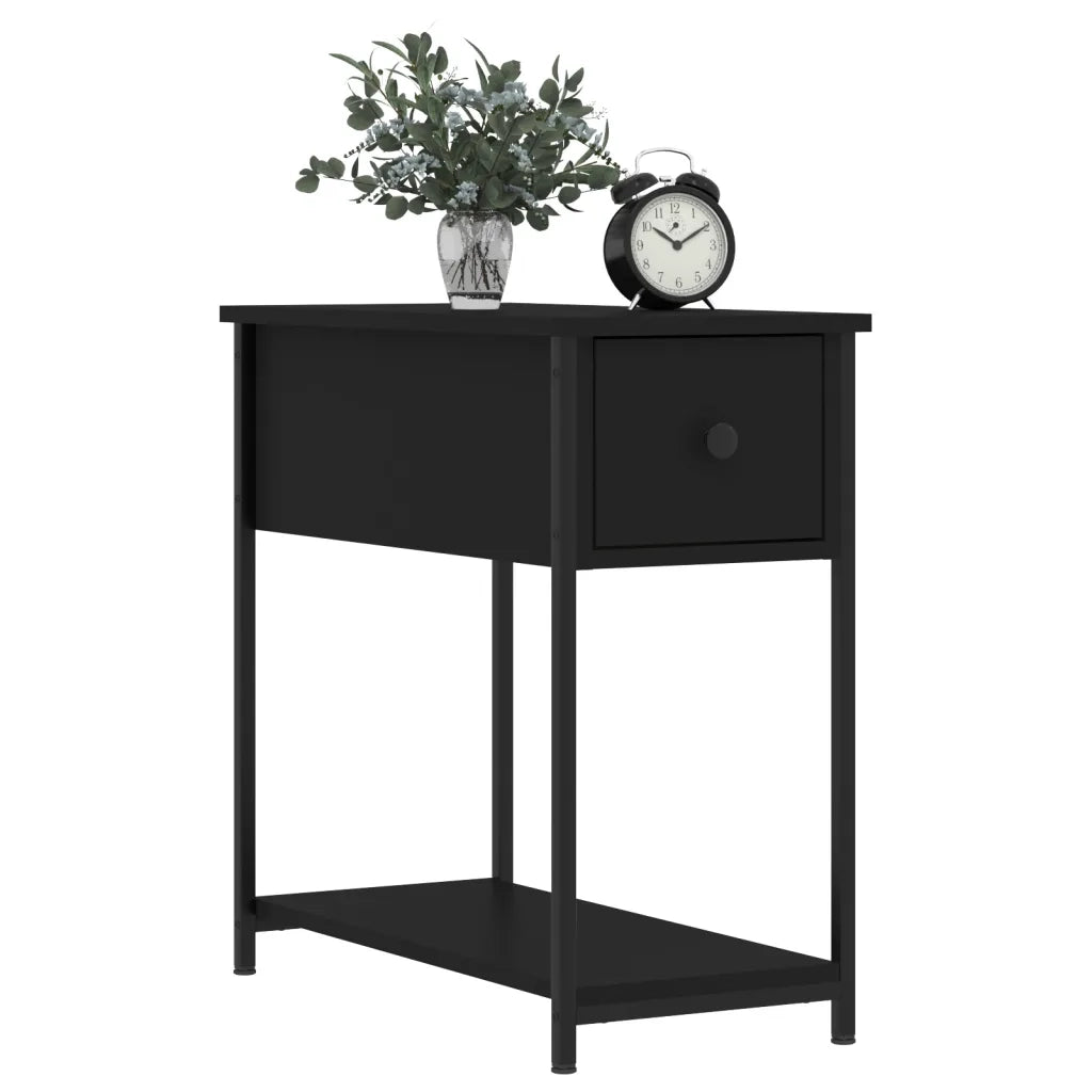 Comodini 2 pz-Set di 2 Tavolino da notte Neri 30x60x60 cm in Legno Multistrato 116008