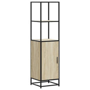 Credenza | Madia | Buffet da pranzo | Armadio da pranzo Rovere Sonoma 35,5x35x139 cm Legno Multistrato Metallo