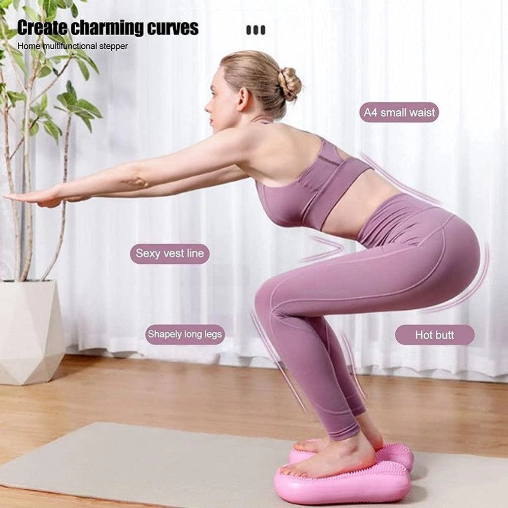 Trade Shop - Balance Cuscino Propriocettivo Per Equilibrio Fitness Yoga Pilates Mini Stepper -