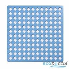 TAPPETO DOCCIA ENIGMA 50X50 CM BLU