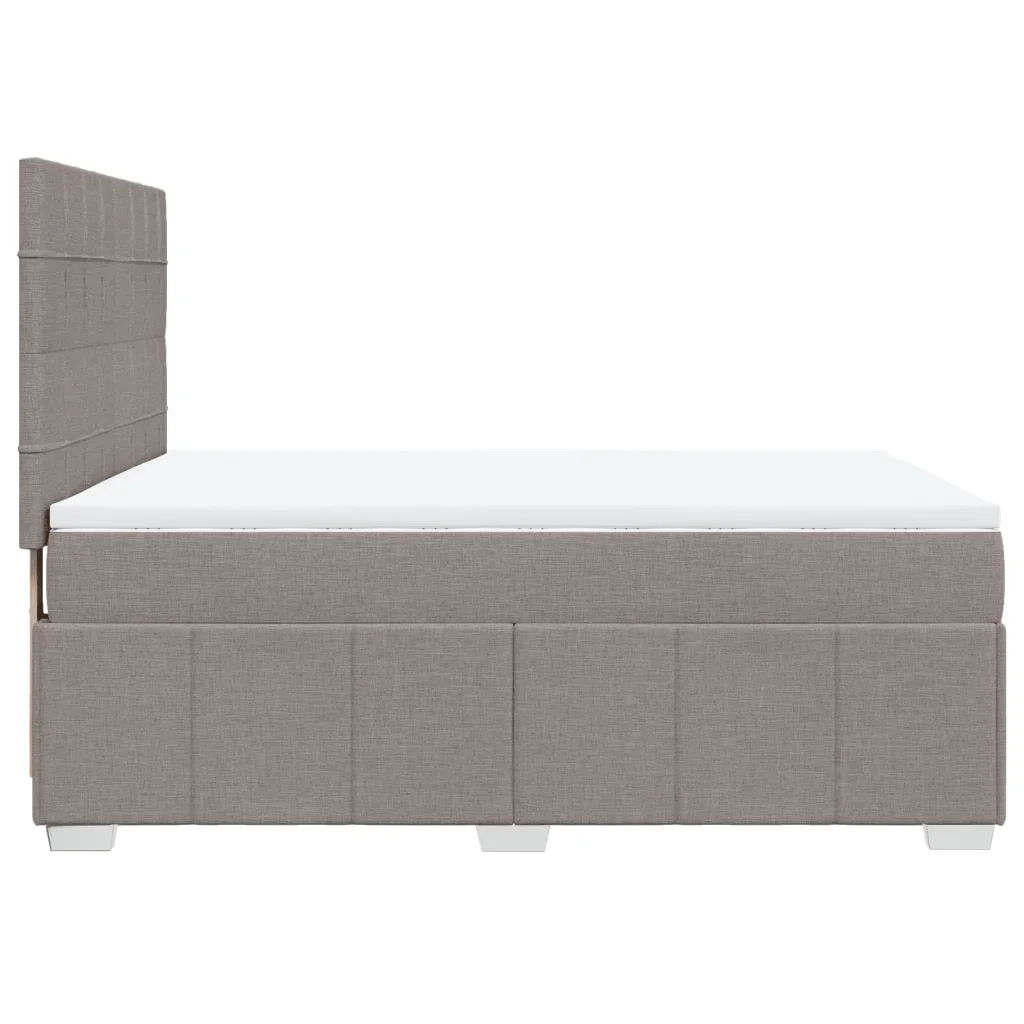 Giroletto a Molle con Materasso Tortora 160x200 cm in Tessuto