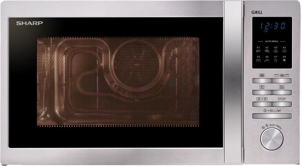 Sharp Home Appliances R-722STWE Superficie piana 25 L 900 W Acciaio inossidabile