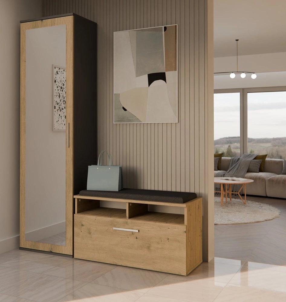 Armadio DUO antracite rovere artisan guardaroba